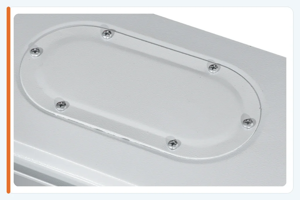 Removable electrical enclosure entry plate secured with perimeter screws