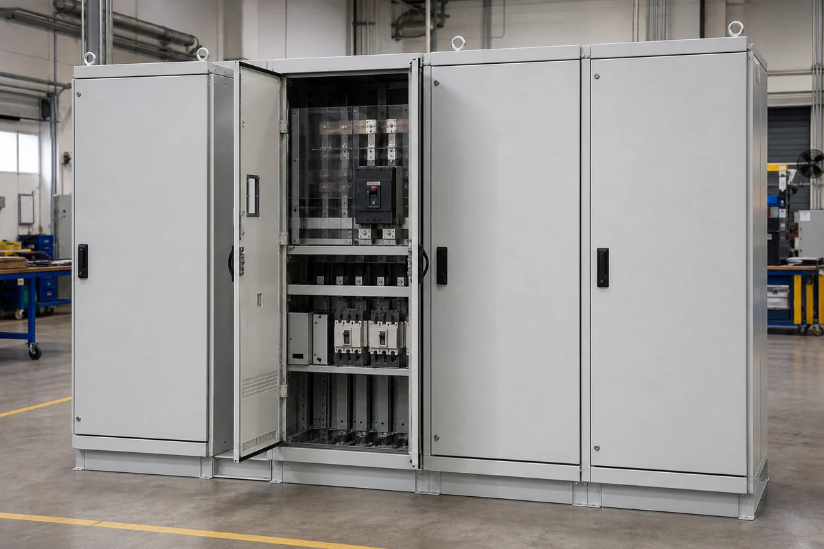 Multi-bay compartmented low-voltage distribution enclosure lineup