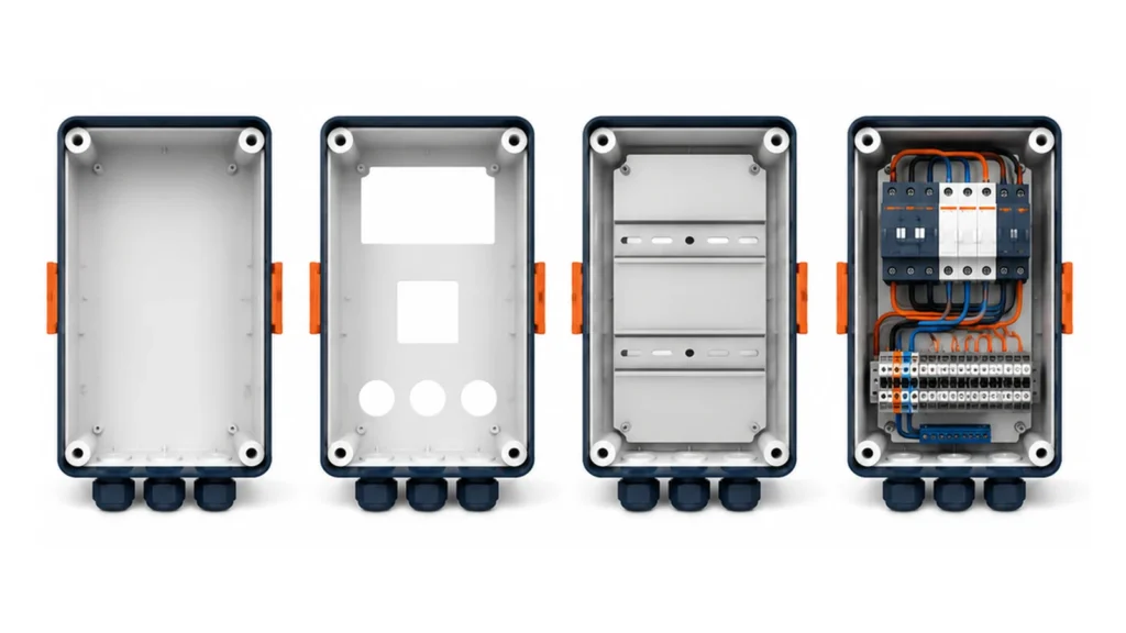 Four deliverable levels from empty enclosure to wired and tested control panel