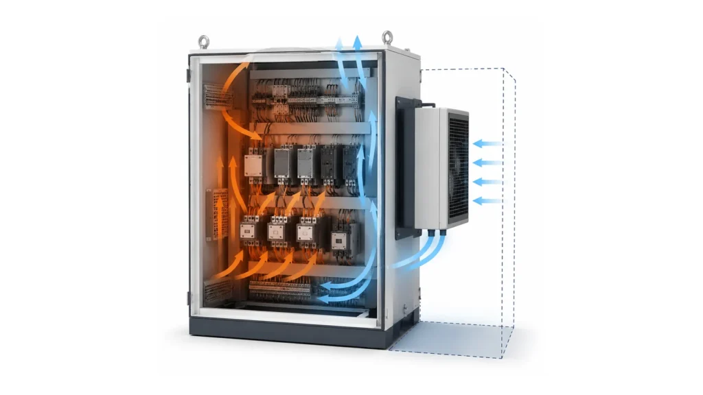 Thermal inputs and cooling interfaces in an electrical enclosure