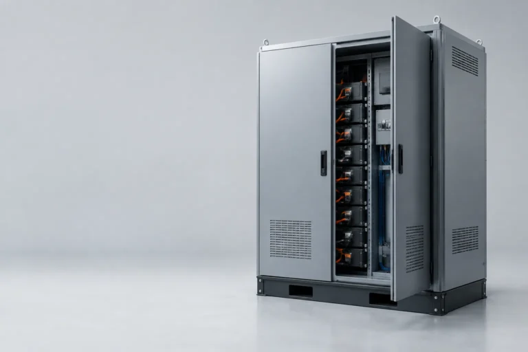 Industrial battery and power cabinet enclosure for UPS, telecom and energy-storage applications