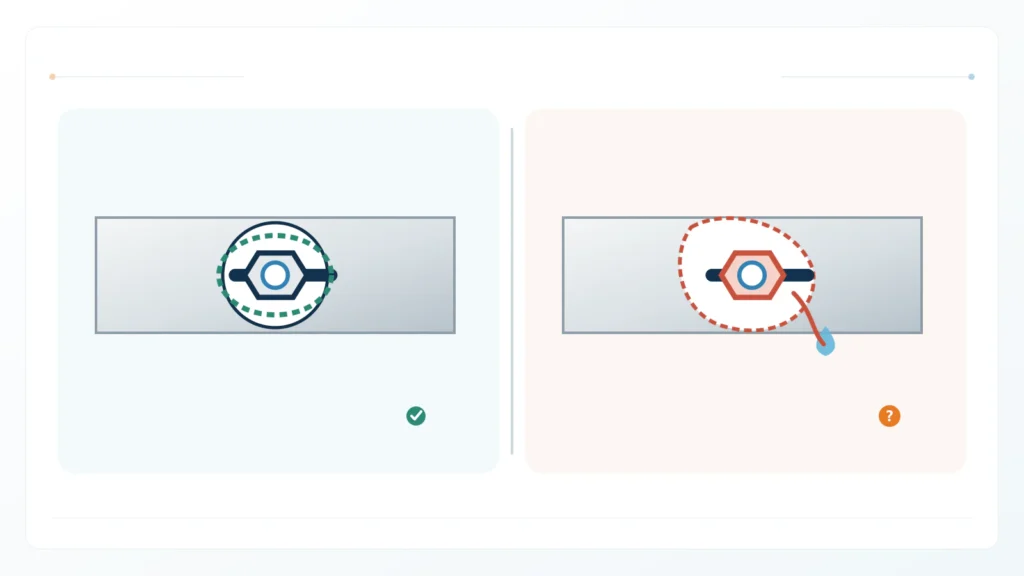 Correct cable-gland installation compared with a leaking enclosure cable entry